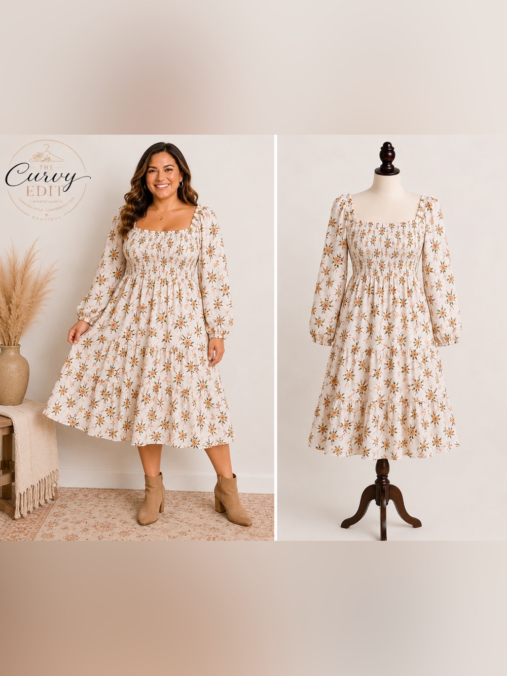Torrid Size 0 Floral Smocked Dress Cottagecore Puff Sleeve Boho Western Chic